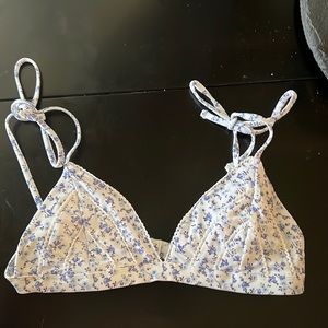 floral print bikini top
